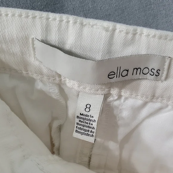 Ella Moss Women’s Wide Leg Crop Pants Cream Size 8 - Picture 9 of 12